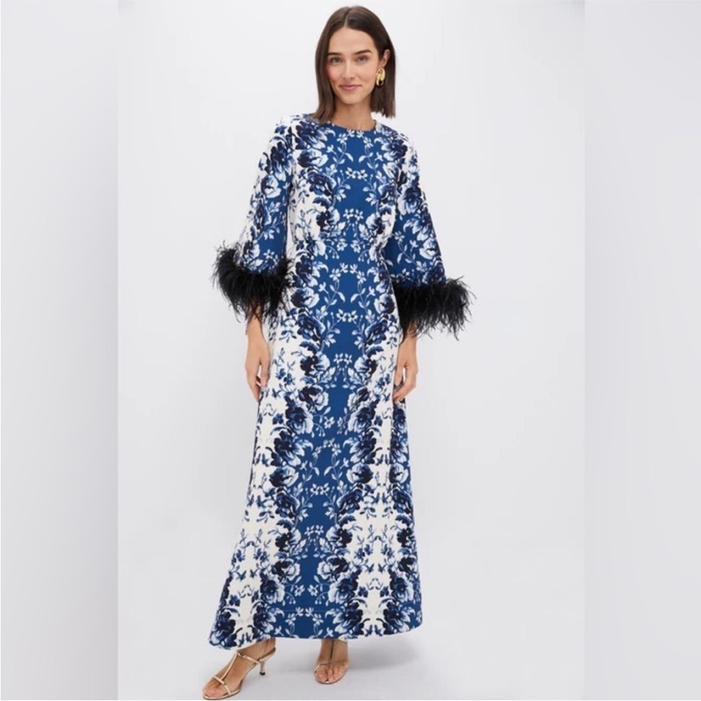 Tuckernuck Indigo Reflection Feather Jamison Dress